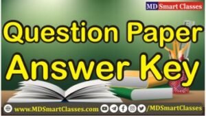 question paper answer key