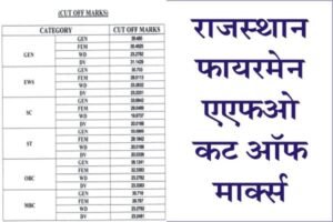 RSMSSB Fireman Cut Off 2022, Rajasthan Fireman Cut Off Marks 2022, Rajasthan Fireman Category Wise Cut Off Marks, राजस्थान फायरमेन कट ऑफ मार्क्स 2022