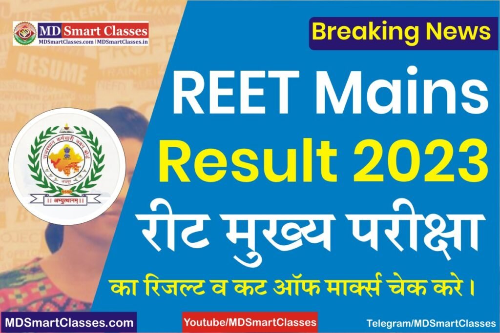 REET Main Exam Result 2023
