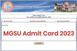 MGSU University Admit Card 2023