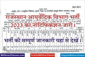 Rajasthan Ayurvedic Vibhag MO Recruitment 2023
