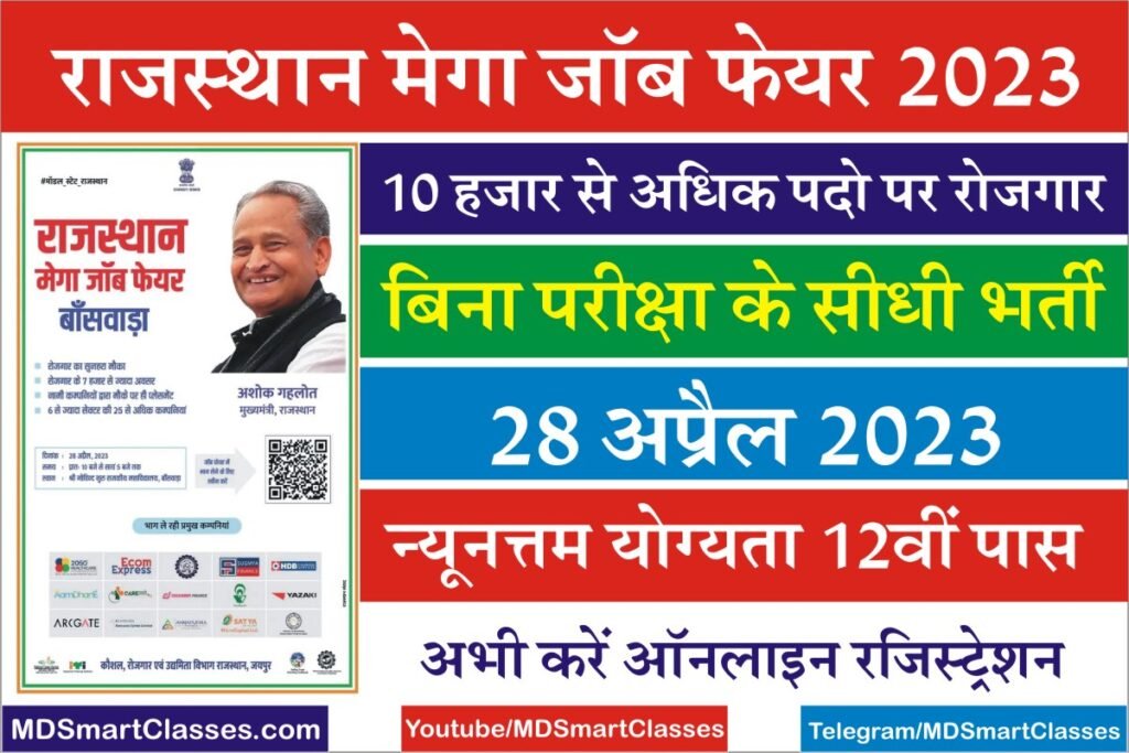 Rajasthan Mega Job Fair Banswara 2023